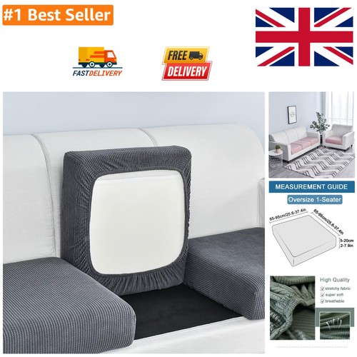 Elegant dark grey stretch sofa - elegant,