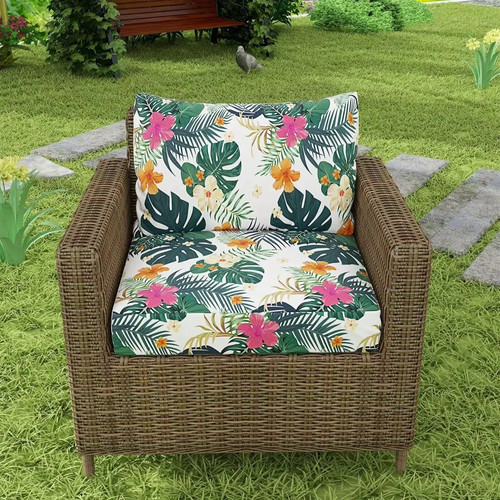 Tropical print sofa cushion - tropical,