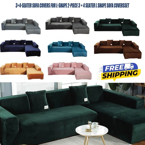 Velvet sofa covers for corner - velvet,