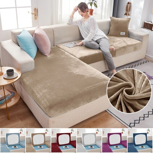 Stretch velvet sofa - sofa, cushion