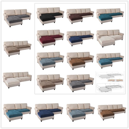 Stretch velvet sofa - stretch, cushion